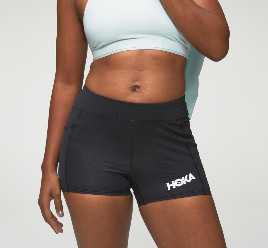 Hoka Australia One One Performance Knit - Womens Shorts Black - WOASI-2530